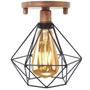 Imagem de Lustre Teto Plafon + Lâmpada Led St64 Industrial Aramado Diamante Retrô Luminária Sobrepor Vintage