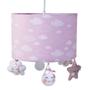 Imagem de Lustre Tubular Chuva De Amor Rosa Quarto Bebê Infantil Menina