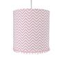 Imagem de Lustre Tubular Pompom Chevron Rosa Quarto Bebê Infantil