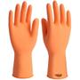Imagem de Luva Borracha Sanro Forrada Antiderrapante Plus Laranja P ./ Kit Com 10 Pares