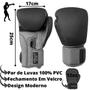 Imagem de Luva de Boxe e Muay Thai Preta e Cinza Gray Training 12 Oz Vollo