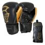 Imagem de Luva de Boxe Muay Thai Pretorian Black Line Gold 14 OZ