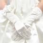 Imagem de Luva de Princesa Feminina de Cetim com Laço para Casamento Festas Batizados