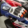 Imagem de Luva masculina x11 racer 2 esportivo azul vermelho couro proteção