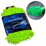 Imagem de Luva Microfibra Automotiva Para Lavar Carro Moto Caminhão Multiuso Dupla com Removedor de inseto