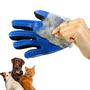 Imagem de Luva Tira Pelos Pet Removedor Rasqueadeira Profissional Pet Cor Azul