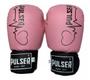 Imagem de Luvas de Boxe Muay Thai 10 Oz Rosa Claro Pulsação Preto Pro Pulser