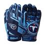 Imagem de Luvas de Futebol Americano Wilson NFL Stretch Fit - Tennessee Titans