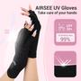 Imagem de Luvas de Proteção UV AIRSEE para Manicure - Compatíveis com Lâmpadas de Unhas Pretas