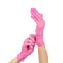 Imagem de Luvas descartáveis UniGloves Clássico cor rosa tamanho P de látex com pó x 100 unidades