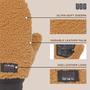 Imagem de Luvas UGG Uggfluff com Logo - Fita de Poliéster Macio Marrom