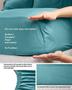 Imagem de LuxClub 6 PC Sheet Set Folhas de Bambu Bolsos Profundos 16" Eco Friendly Rugas Sem Rugas Máquina Lavada Hotel Roupa de Cama Sedosa Macia - Teal California King