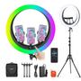 Imagem de Luz de Anel LED Neewer RP19C 19cm RGB 42W - com Suporte e 3 Suportes