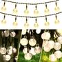 Imagem de Luz de Natal Cordão 50 Bolinhas Cristal Led Warm 8 Funções Fio Transp 6m Bivolt