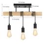 Imagem de Luz de teto JS NOVA JUNS Rustic Vintage Wood 3-Light