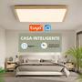 Imagem de Luz de Teto LED 36W com Grão de Madeira - Controle Inteligente via Alexa e Google