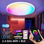 Imagem de Luz de Teto LED WiFi Inteligente RGB+CW - Regulável e Compatível com Alexa e Google Assistant