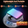 Imagem de Luz de Vídeo RGB Hagibis 360° - Totalmente Colorida com 3 Suportes Cold Shoe
