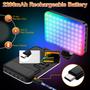 Imagem de Luz de Vídeo RGB Hagibis 360° - Totalmente Colorida com 3 Suportes Cold Shoe