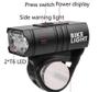 Imagem de Luz Forte Farol Lanterna Bicicleta T6 Duplo 2*600 lumens Led Com Zoom 3 Focos 5 Modos Recarregável - MTBK02