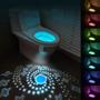 Imagem de Luz LED Noturna para Vaso Sanitário com Sensor de Movimento - 7 Cores