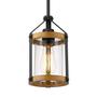 Imagem de Luz pendente HANASS Farmhouse Wood Black Glass Shade