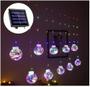 Imagem de Luzes de cortina LED Solar Garland x2 3m 10 luzes multicoloridas