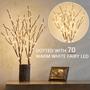 Imagem de Luzes de Fada com 70 LEDs - Galhos Iluminados 45cm com Timer