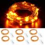 Imagem de Luzes de Fada CYLAPEX Laranja - 3,3m com 20 LEDs - Pacote com 6