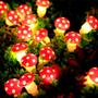Imagem de Luzes de Fada LED Cogumelo - 20 LEDs USB e Bateria - Decoração para Festas e Natal