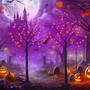 Imagem de Luzes de Halloween BHCLIGHT - 4 Metros, 100 LEDs Pretos (Pacote com 2)