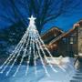Imagem de Luzes De Natal Em Cascata De Estrelas LED Decorações Para Árvore Casa Feriado 2024 2025
