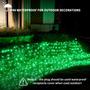 Imagem de Luzes de rede de Natal Dirnun 160LED 1,5 m x 2 m verdes impermeáveis