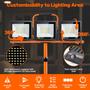 Imagem de Luzes de Trabalho HOHOMETIC 21000 Lumens - 3 Cabeças Ajustáveis com Suporte
