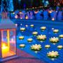 Imagem de Luzes flutuantes Liliful Lotus (24 unidades)