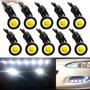 Imagem de Luzes LED Brancas Quentes Para Carro 10X 18mm 23mm 9W Eagle Eye DRL Sinal De Estacionamento De