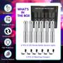 Imagem de Luzes LED Strobe Baton VYAOMLI - Recarregáveis (6 Unidades) - Prateadas