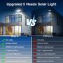 Imagem de Luzes Solares Externas Atfoyer - 351 LEDs, 3000LM, com 2 Controles Remoto