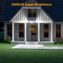 Imagem de Luzes Solares Onforu 3000LM - 258 LEDs, 3 Cabeças com Controle Remoto (Pacote com 2)