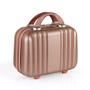 Imagem de Lzttyee Mini Hard Shell Polychrome Cosmetic Case Luggage, Pequeno Travel Portable Carrying Case Mala para Maquiagem (Rose Gold-1)