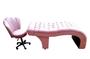 Imagem de Maca Estética Joe 60X180 cm + Cadeira Mocho Suede Rosa Facial Cílios E Sobrancelhas Mz Decor