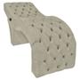 Imagem de Maca Estofada Capitonê Largura 70 cm com Massagem Veludo Marrom Castor SOFA STORE