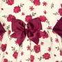 Imagem de Macacão com Vestido e Faixa de Cabelo Floral Marsala 03 Peças