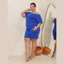 Imagem de Macacão Curto Feminino Ombro A Ombro Com Bolsos Plus Size