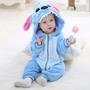 Imagem de Macacão de Bebê Infantil Inverno Fantasia do Stitch Azul COD.000298