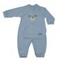 Imagem de Macacão e Touca Infantil Azul Urso Suedine Meninos Beth Bebê