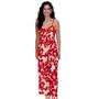 Imagem de Macacão Feminino Longo Pantalona Alcinha Decote V Floral Casual Acinturado Moderno Fresquinho Alcinha Estampado Festa Natal Virada do Ano