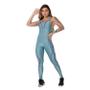 Imagem de Macacão Feminino Poliamida Suplex Canelado Compressão Bojo Longo Fit ñ Transparente Academia Fitness
