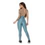 Imagem de Macacão Feminino Poliamida Suplex Canelado Compressão Bojo Longo Fit ñ Transparente Academia Fitness