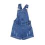 Imagem de Macacão Infantil Feminino Carinhoso Jardineira Jeans Azul - 100010